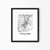 Eleville Unframed Cedar Rapids Iowa City View Abstract Modern Map Art Print Poster Wall Office Home Decor Line Art wgn584 - Image 4