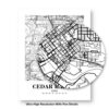 Eleville Unframed Cedar Rapids Iowa City View Abstract Modern Map Art Print Poster Wall Office Home Decor Line Art wgn584 - Image 8