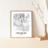 Eleville Unframed Chesapeake Virginia City View Abstract Modern Map Art Print Poster Wall Office Home Decor Line Art wgn587 - Image 5
