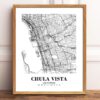 Eleville Unframed Chula Vista California City View Abstract Modern Map Art Print Poster Wall Office Home Decor Line Art wgn588 - Image 2