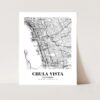 Eleville Unframed Chula Vista California City View Abstract Modern Map Art Print Poster Wall Office Home Decor Line Art wgn588 - Image 3
