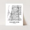 Eleville Unframed Clearwater Florida City View Abstract Modern Map Art Print Poster Wall Office Home Decor Line Art wgn589 - Image 3