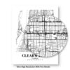 Eleville Unframed Clearwater Florida City View Abstract Modern Map Art Print Poster Wall Office Home Decor Line Art wgn589 - Image 8