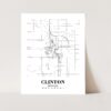 Eleville Unframed Clinton Michigan City View Abstract Modern Map Art Print Poster Wall Office Home Decor Line Art wgn590 - Image 3