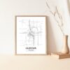 Eleville Unframed Clinton Michigan City View Abstract Modern Map Art Print Poster Wall Office Home Decor Line Art wgn590 - Image 5
