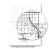 Eleville Unframed Clinton Michigan City View Abstract Modern Map Art Print Poster Wall Office Home Decor Line Art wgn590 - Image 8