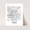 Eleville Unframed Clovis California City View Abstract Modern Map Art Print Poster Wall Office Home Decor Line Art wgn591 - Image 3
