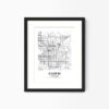 Eleville Unframed Clovis California City View Abstract Modern Map Art Print Poster Wall Office Home Decor Line Art wgn591 - Image 4