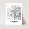 Eleville Unframed Davenport Iowa City View Abstract Modern Map Art Print Poster Wall Office Home Decor Line Art wgn599 - Image 3