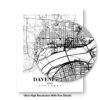 Eleville Unframed Davenport Iowa City View Abstract Modern Map Art Print Poster Wall Office Home Decor Line Art wgn599 - Image 8
