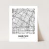 Eleville Unframed Downey California City View Abstract Modern Map Art Print Poster Wall Office Home Decor Line Art wgn602 - Image 3