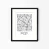 Eleville Unframed Downey California City View Abstract Modern Map Art Print Poster Wall Office Home Decor Line Art wgn602 - Image 4