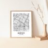 Eleville Unframed Downey California City View Abstract Modern Map Art Print Poster Wall Office Home Decor Line Art wgn602 - Image 5