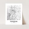 Eleville Unframed Edinburg Texas City View Abstract Modern Map Art Print Poster Wall Office Home Decor Line Art wgn603 - Image 3