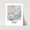 Eleville Unframed Edison New Jersey City View Abstract Modern Map Art Print Poster Wall Office Home Decor Line Art wgn604 - Image 3