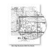 Eleville Unframed El Cajon California City View Abstract Modern Map Art Print Poster Wall Office Home Decor Line Art wgn605 - Image 8