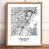 Eleville Unframed Elizabeth New Jersey City View Abstract Modern Map Art Print Poster Wall Office Home Decor Line Art wgn608 - Image 2