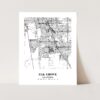 Eleville Unframed Elk Grove California City View Abstract Modern Map Art Print Poster Wall Office Home Decor Line Art wgn609 - Image 3