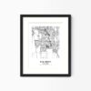 Eleville Unframed Elk Grove California City View Abstract Modern Map Art Print Poster Wall Office Home Decor Line Art wgn609 - Image 4