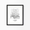 Eleville Unframed Evansville Indiana City View Abstract Modern Map Art Print Poster Wall Office Home Decor Line Art wgn611 - Image 4
