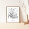 Eleville Unframed Evansville Indiana City View Abstract Modern Map Art Print Poster Wall Office Home Decor Line Art wgn611 - Image 5
