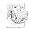 Eleville Unframed Evansville Indiana City View Abstract Modern Map Art Print Poster Wall Office Home Decor Line Art wgn611 - Image 8