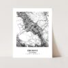 Eleville Unframed Fremont California City View Abstract Modern Map Art Print Poster Wall Office Home Decor Line Art wgn618 - Image 3