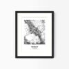Eleville Unframed Fremont California City View Abstract Modern Map Art Print Poster Wall Office Home Decor Line Art wgn618 - Image 4