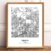 Eleville Unframed Frisco Texas City View Abstract Modern Map Art Print Poster Wall Office Home Decor Line Art wgn619 - Image 2