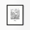 Eleville Unframed Frisco Texas City View Abstract Modern Map Art Print Poster Wall Office Home Decor Line Art wgn619 - Image 4