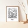 Eleville Unframed Frisco Texas City View Abstract Modern Map Art Print Poster Wall Office Home Decor Line Art wgn619 - Image 5