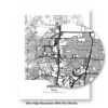 Eleville Unframed Frisco Texas City View Abstract Modern Map Art Print Poster Wall Office Home Decor Line Art wgn619 - Image 8