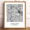Eleville Unframed Garden Grove California City View Abstract Modern Map Art Print Poster Wall Office Home Decor Line Art wgn621 - Image 2