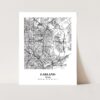 Eleville Unframed Garland Texas City View Abstract Modern Map Art Print Poster Wall Office Home Decor Line Art wgn622 - Image 3