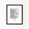 Eleville Unframed Garland Texas City View Abstract Modern Map Art Print Poster Wall Office Home Decor Line Art wgn622 - Image 4
