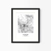 Eleville Unframed Glendale California City View Abstract Modern Map Art Print Poster Wall Office Home Decor Line Art wgn625 - Image 4
