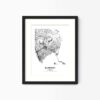 Eleville Unframed Hampton Virginia City View Abstract Modern Map Art Print Poster Wall Office Home Decor Line Art wgn630 - Image 4