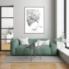 Eleville Unframed Hampton Virginia City View Abstract Modern Map Art Print Poster Wall Office Home Decor Line Art wgn630 - Image 7