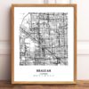 Eleville Unframed Hialeah Florida City View Abstract Modern Map Art Print Poster Wall Office Home Decor Line Art wgn633 - Image 2