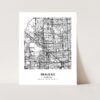 Eleville Unframed Hialeah Florida City View Abstract Modern Map Art Print Poster Wall Office Home Decor Line Art wgn633 - Image 3