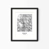 Eleville Unframed Hialeah Florida City View Abstract Modern Map Art Print Poster Wall Office Home Decor Line Art wgn633 - Image 4