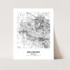 Eleville Unframed Hillsboro Oregon City View Abstract Modern Map Art Print Poster Wall Office Home Decor Line Art wgn635 - Image 3