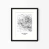 Eleville Unframed Hillsboro Oregon City View Abstract Modern Map Art Print Poster Wall Office Home Decor Line Art wgn635 - Image 4