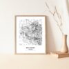 Eleville Unframed Hillsboro Oregon City View Abstract Modern Map Art Print Poster Wall Office Home Decor Line Art wgn635 - Image 5