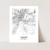 Eleville Unframed Jackson Mississippi City View Abstract Modern Map Art Print Poster Wall Office Home Decor Line Art wgn641 - Image 3