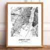Eleville Unframed Jersey City New Jersey City View Abstract Modern Map Art Print Poster Wall Office Home Decor Line Art wgn642 - Image 2