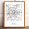 Eleville Unframed Joliet Illinois City View Abstract Modern Map Art Print Poster Wall Office Home Decor Line Art wgn643 - Image 2