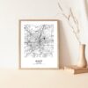 Eleville Unframed Joliet Illinois City View Abstract Modern Map Art Print Poster Wall Office Home Decor Line Art wgn643 - Image 5