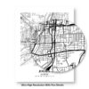 Eleville Unframed Joliet Illinois City View Abstract Modern Map Art Print Poster Wall Office Home Decor Line Art wgn643 - Image 8