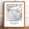 Eleville Unframed Jurupa Valley California City View Abstract Modern Map Art Print Poster Wall Office Home Decor Line Art wgn644 - Image 2